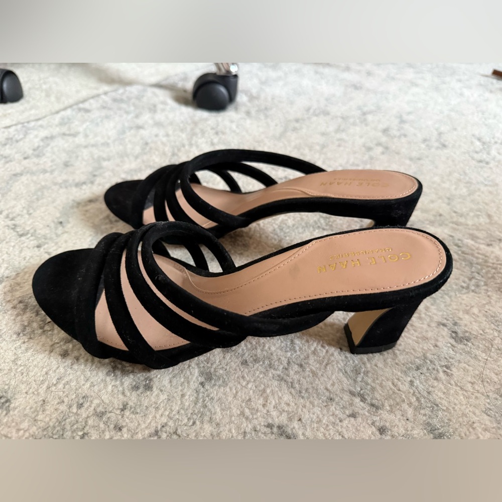New Cole Haan Black Strappy Heels 8